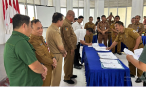 Bupati Nias Utara dan 112 Kepala Desa Tandatangani Kesepakan Bersama Bidang Datun Dengan Kejari Gunungsitoli