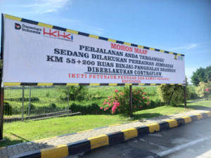 Lakukan Pemeliharaan Oprit Jembatan Batang Serangan, Hutama Karya Uji Coba Contraflow di KM 55 Tol Binjai–Langsa